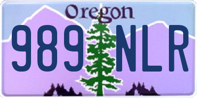 OR license plate 989NLR