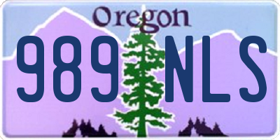 OR license plate 989NLS