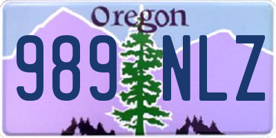 OR license plate 989NLZ