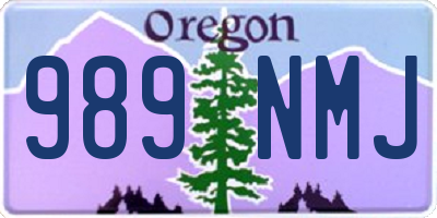 OR license plate 989NMJ
