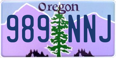 OR license plate 989NNJ