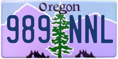 OR license plate 989NNL