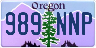 OR license plate 989NNP