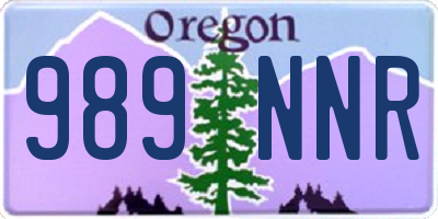 OR license plate 989NNR