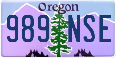 OR license plate 989NSE