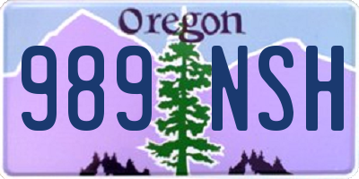 OR license plate 989NSH