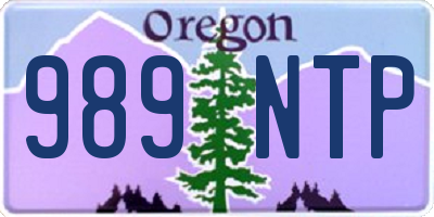 OR license plate 989NTP