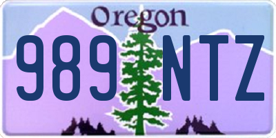 OR license plate 989NTZ