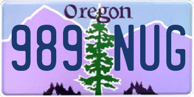 OR license plate 989NUG