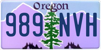 OR license plate 989NVH