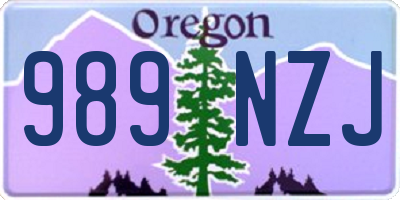 OR license plate 989NZJ