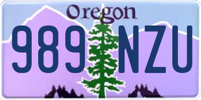 OR license plate 989NZU