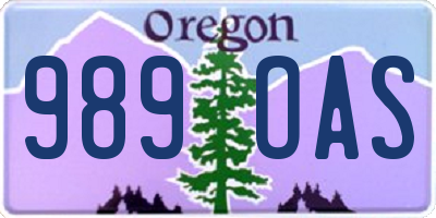 OR license plate 989OAS