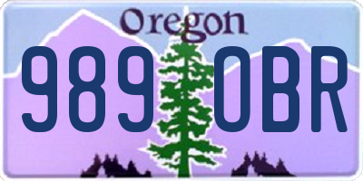 OR license plate 989OBR