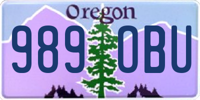 OR license plate 989OBU