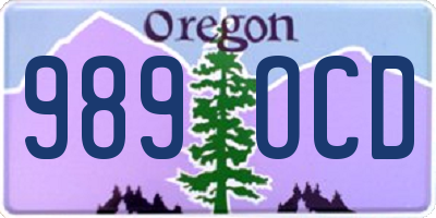 OR license plate 989OCD