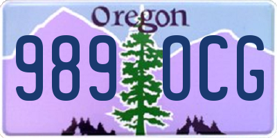 OR license plate 989OCG