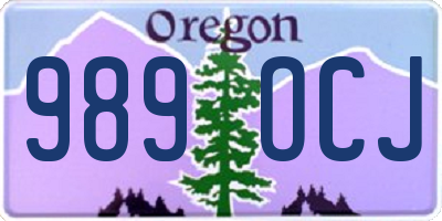 OR license plate 989OCJ