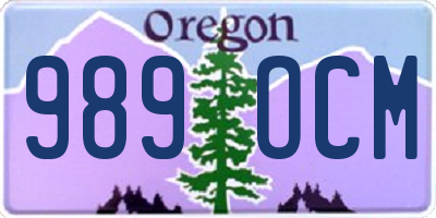 OR license plate 989OCM