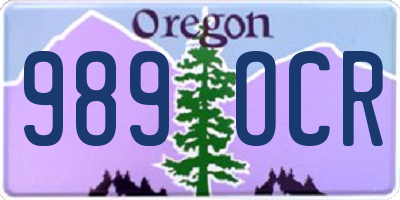 OR license plate 989OCR