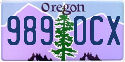 OR license plate 989OCX