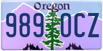OR license plate 989OCZ