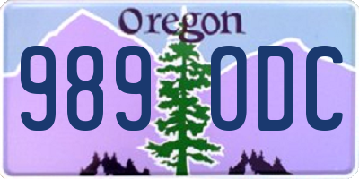 OR license plate 989ODC