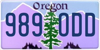 OR license plate 989ODD