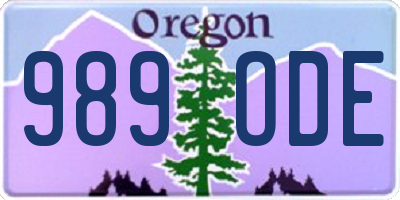 OR license plate 989ODE