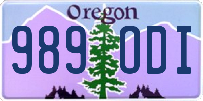 OR license plate 989ODI
