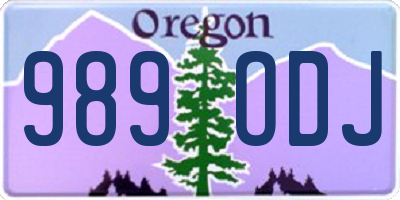 OR license plate 989ODJ