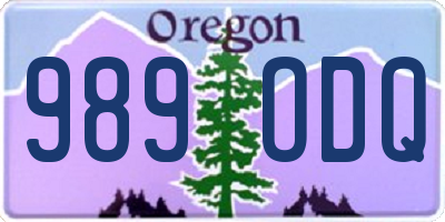 OR license plate 989ODQ
