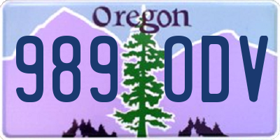 OR license plate 989ODV