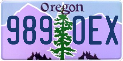 OR license plate 989OEX