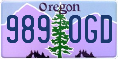 OR license plate 989OGD