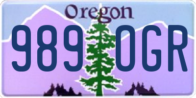 OR license plate 989OGR