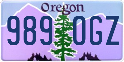 OR license plate 989OGZ