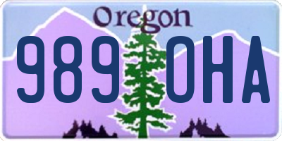 OR license plate 989OHA