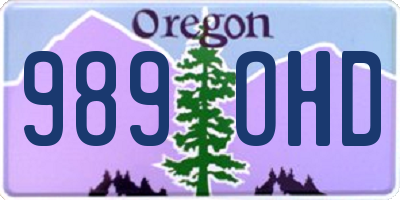 OR license plate 989OHD