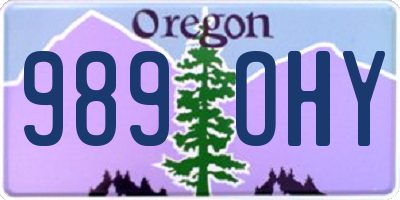 OR license plate 989OHY