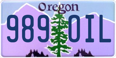 OR license plate 989OIL