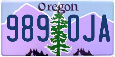 OR license plate 989OJA