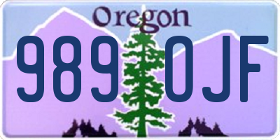 OR license plate 989OJF