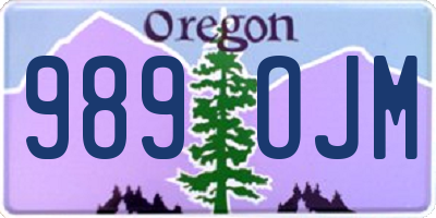 OR license plate 989OJM