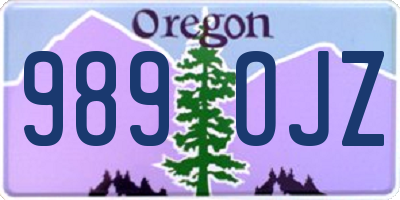 OR license plate 989OJZ