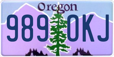 OR license plate 989OKJ