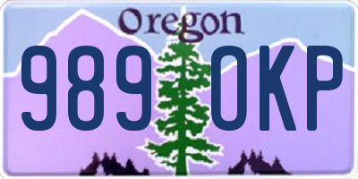 OR license plate 989OKP
