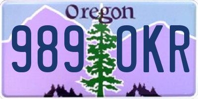 OR license plate 989OKR