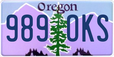 OR license plate 989OKS
