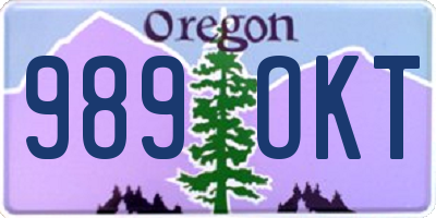 OR license plate 989OKT